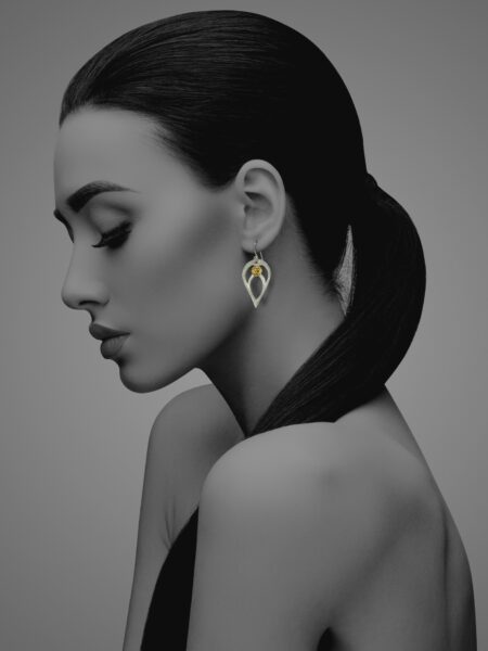 Bloom vermeil coin earrings