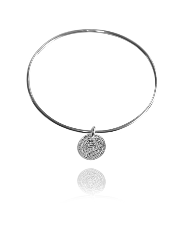 Coin silver bangle