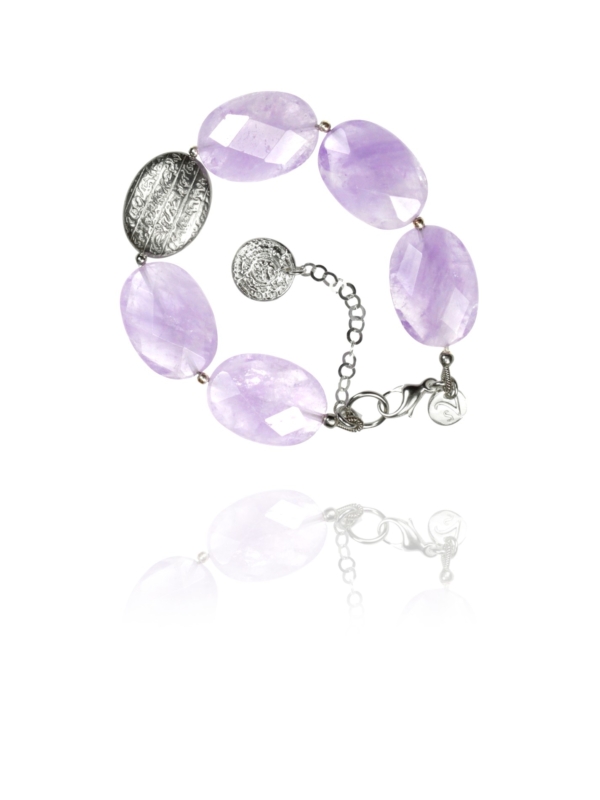 Hope bracelet faceted lavender amethyst silver 62425FA 1