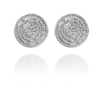 Coins Stud earrings silver vermeil S