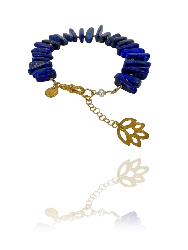 New Blossom bracelet vermeil silver lapis