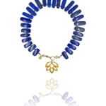 New Blossom necklace vermeil silver lapis