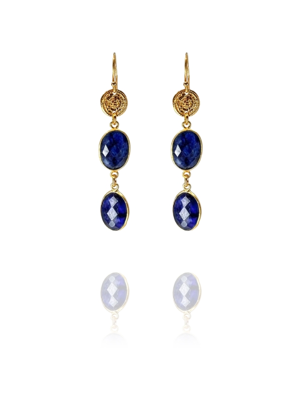 Stars Sapphire Vermeil Earrings