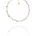 Stars crystal garnet necklace vermeil