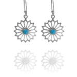 Alina Flower turquoise earrings