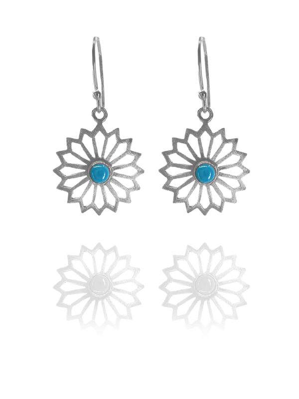 Alina Flower turquoise earrings