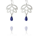 Blossom earrings silver lapis