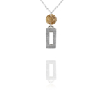 Coin Oblong vermeil necklace