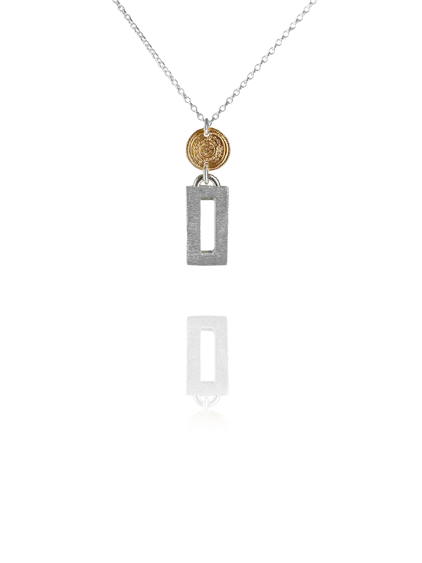 Coin oblong vermeil necklace