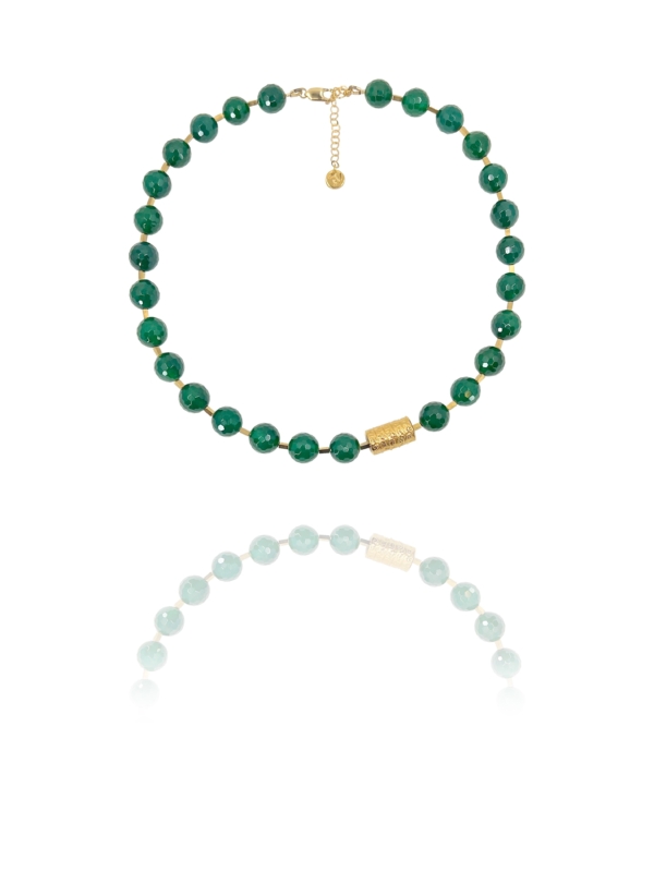 Hope Cyrus green onyx vermeil necklace