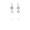 New Hope Small earrings silver faceted aquamarine