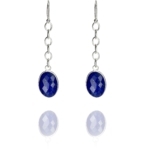 Star chain earings lapis silver