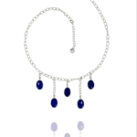 Star chain necklace lapis silver