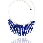 Star grains necklace lapis silver