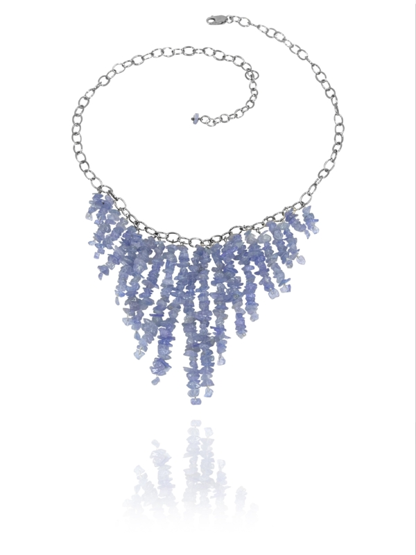 Star grains necklace tanzanite silver