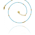 Star necklace turquoise vermeil