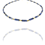 Star necklace vermeil mix lapis pyrite